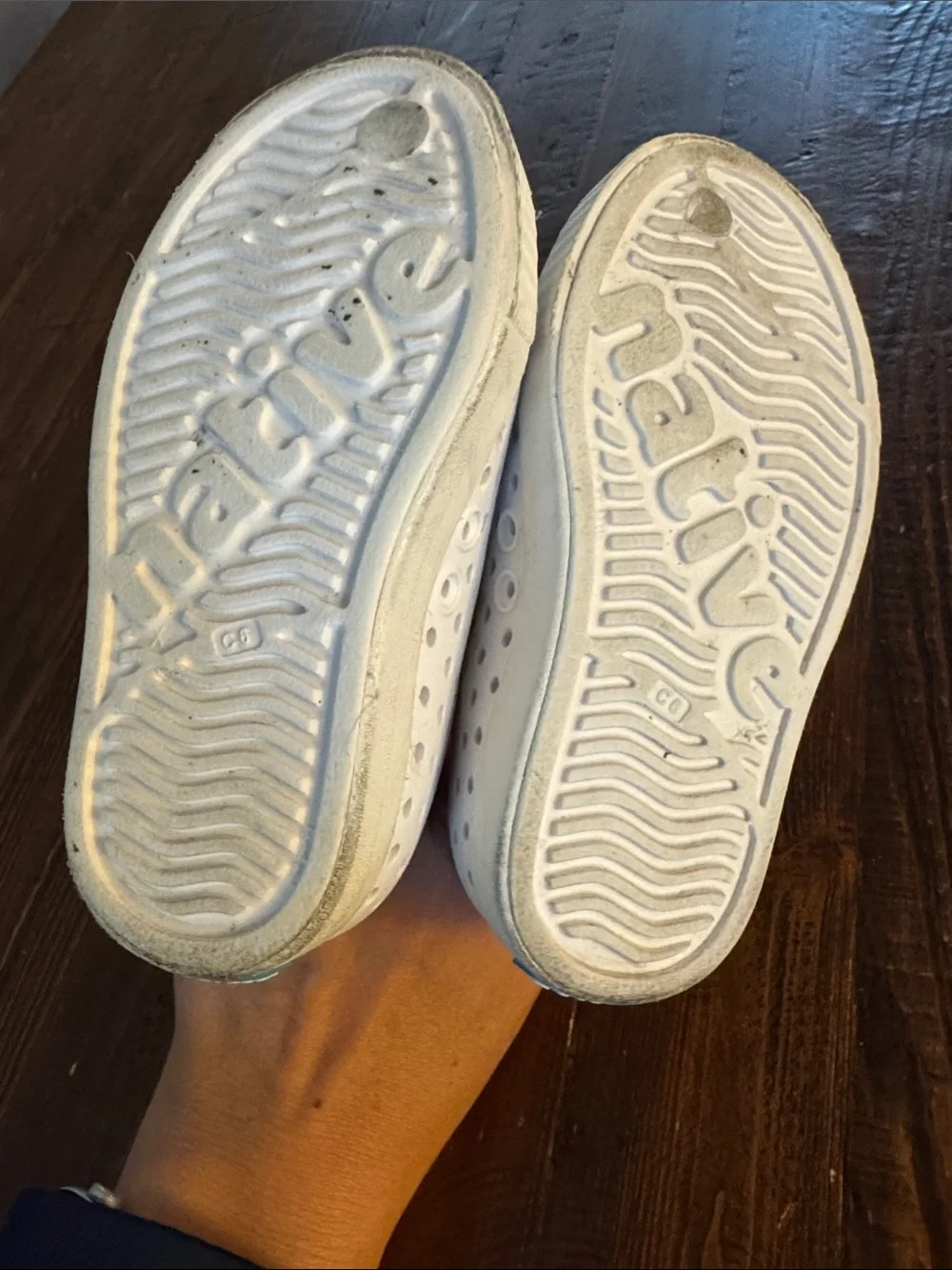 Native Kids White Slip-On Water Shoes